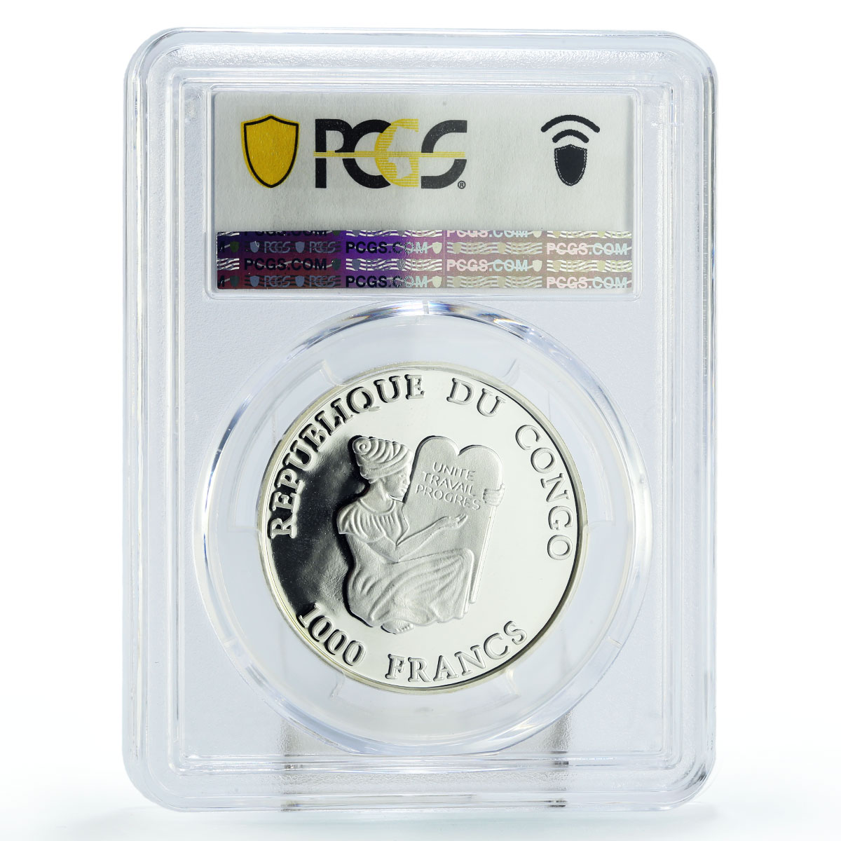 Congo 1000 francs Philosopher Immanuel Kant Science PR69 PCGS silver coin 2004