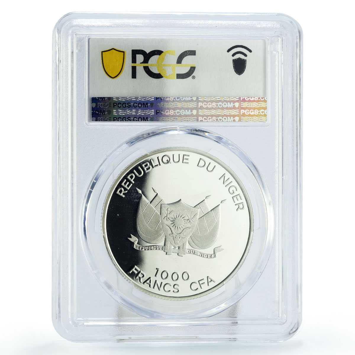 Niger 1000 francs Seafaring Mungo Park Joliba Ship PR69 PCGS silver coin 2010