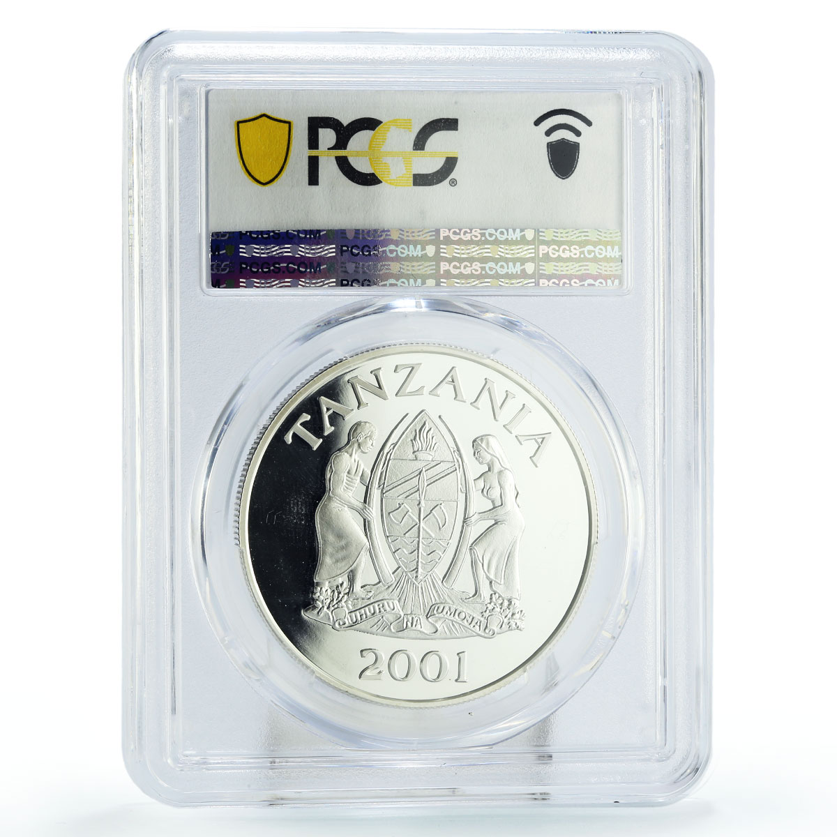 Tanzania 500 shillings Seafaring African Dhow Ship PR70 PCGS silver coin 2001