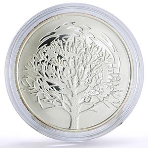 Israel 2 sheqalim Biblical Art Burning Bush proof silver coin 2004