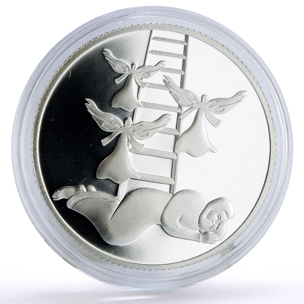 Israel 2 sheqalim Biblical Art Jacob Dreaming Angels proof silver coin 2014