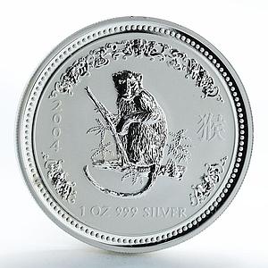 Australia 1 dollar Year of the Monkey Lunar Series I Silver coin 1 oz 2004