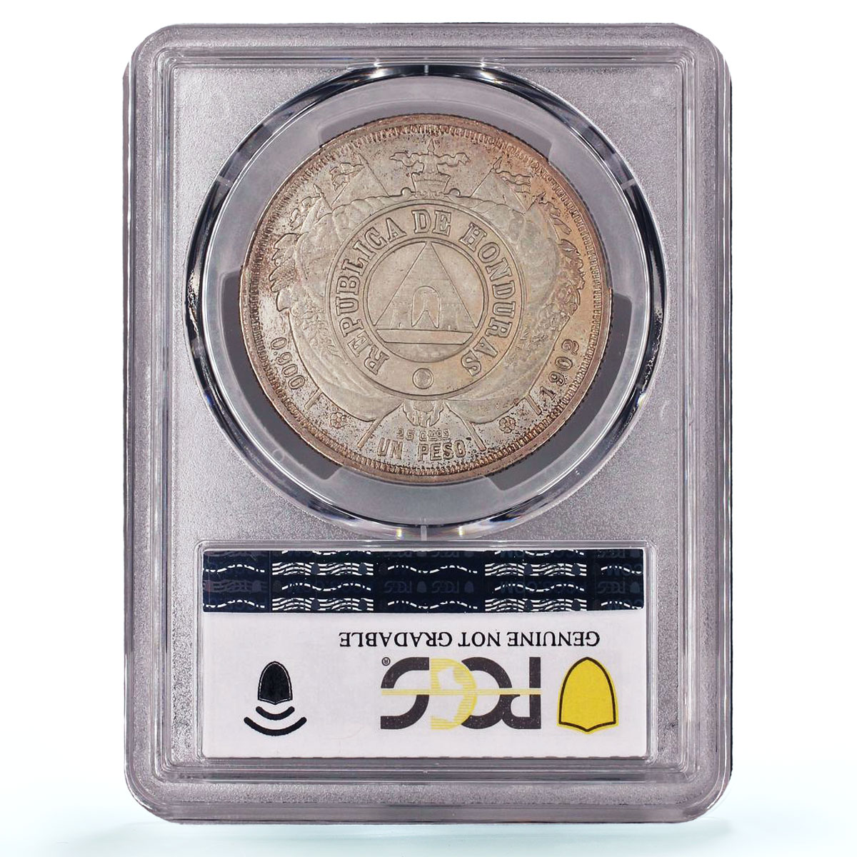 Honduras 1 peso Regular Coinage Liberty Libertad KM-52 AU PCGS silver coin 1902