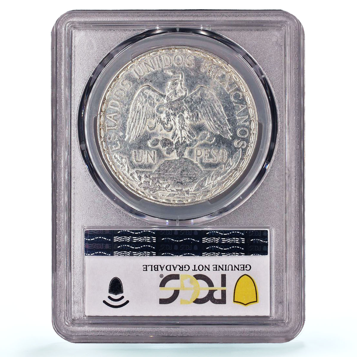 Mexico 1 peso Caballito Long Ray Horse Rider KM-453 AU PCGS silver coin 1910