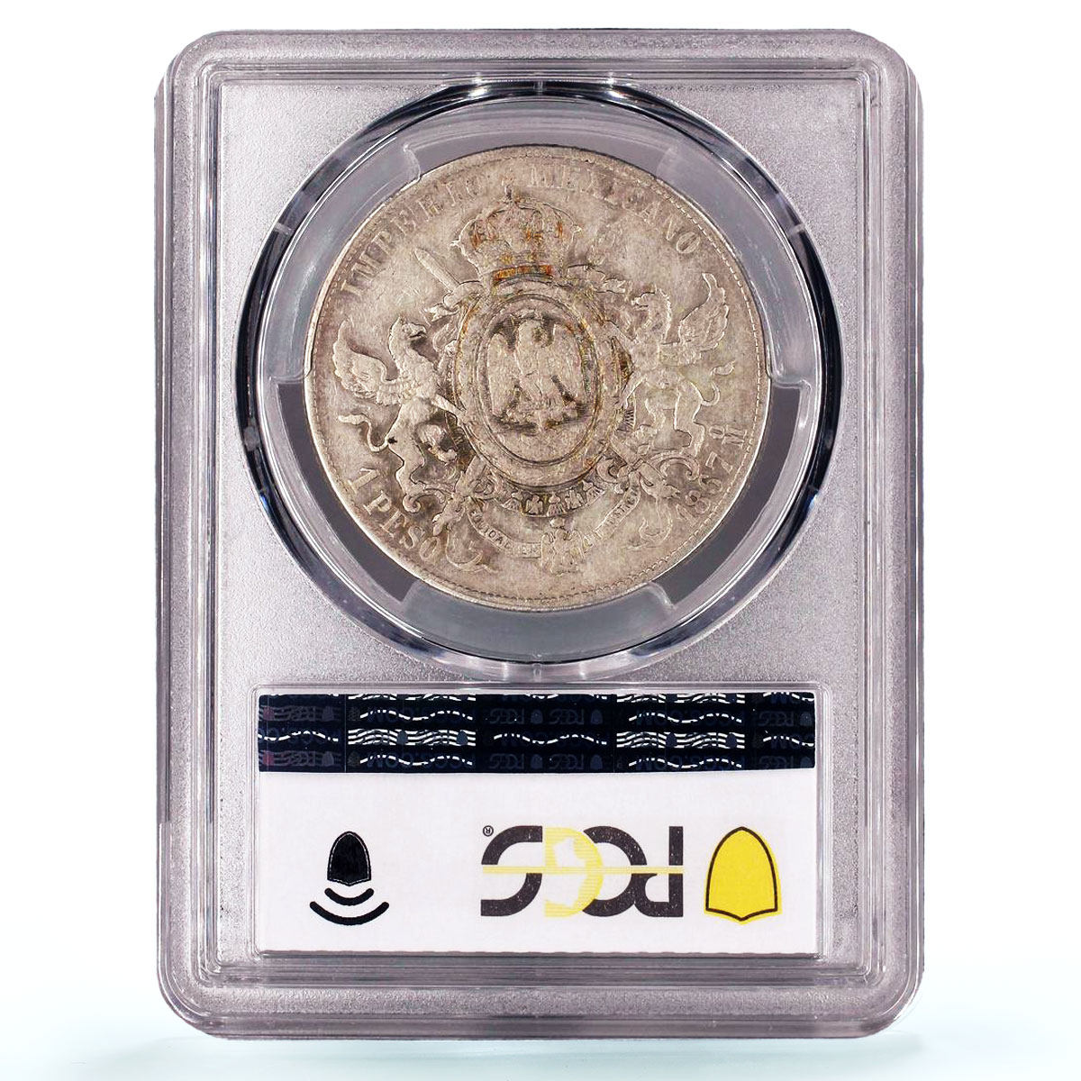 Mexico 1 peso Maximilian Maximiliano I KM-388.1 VF25 PCGS silver coin 1867