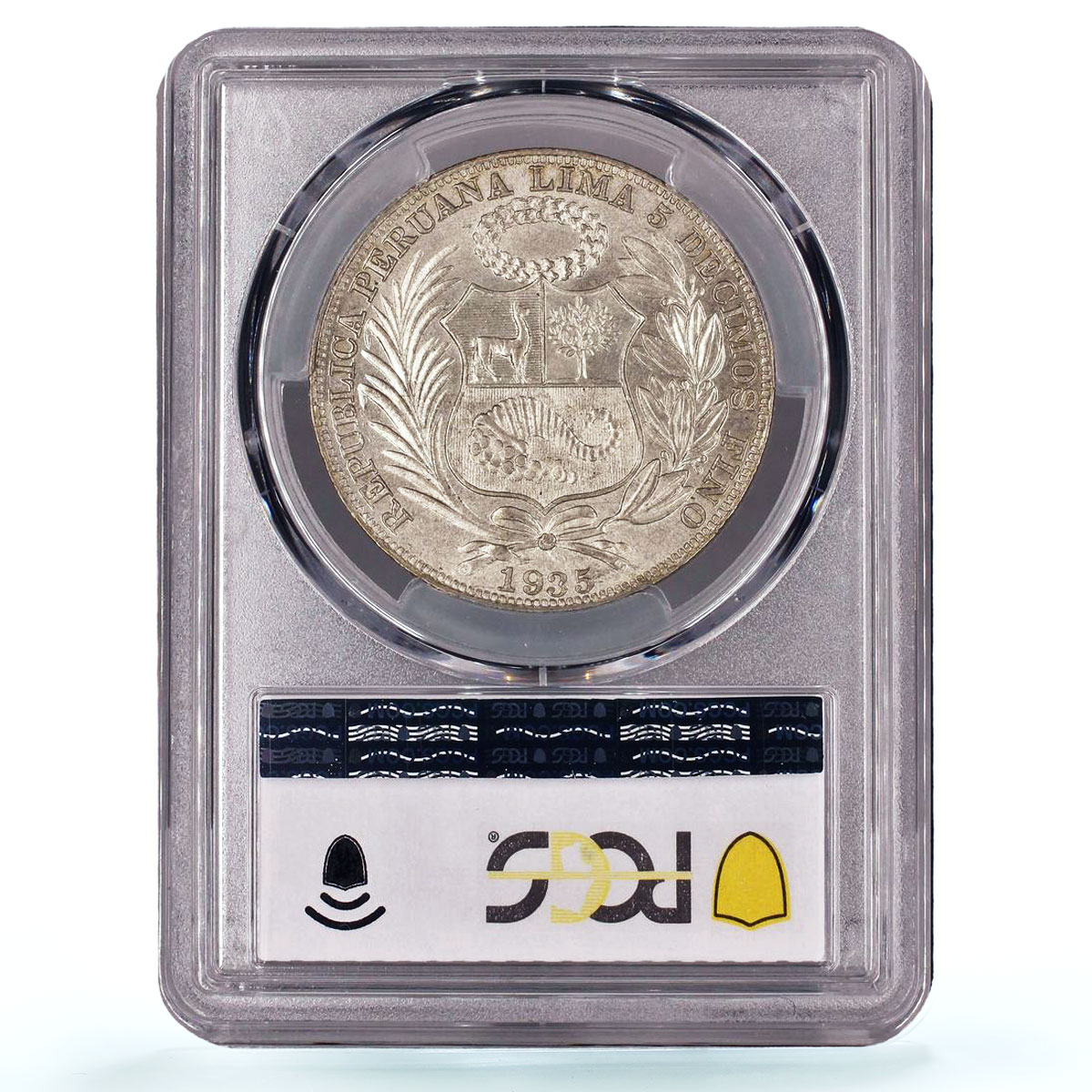 Peru 1 sol Regular Coinage Liberty Libertad KM-218.2 MS63 PCGS silver coin 1935