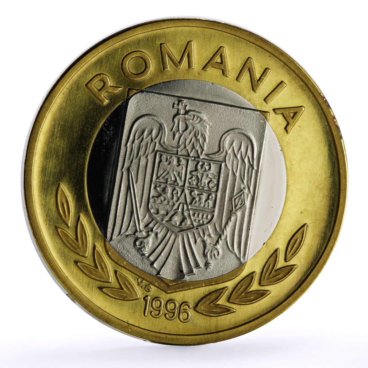 Romania Atlanta Olympics Gymnastics Piefort PnA315c.1 TRIAL NiBrass coin 1996