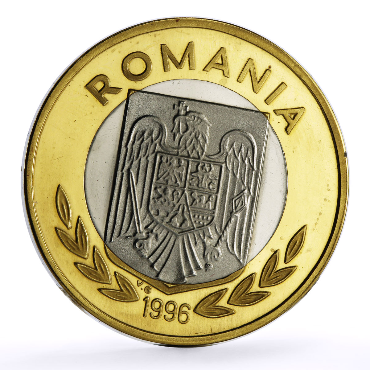 Romania Atlanta Olympics Shooting Sports Piefort TRIAL PATTERN NiBrass coin 1996