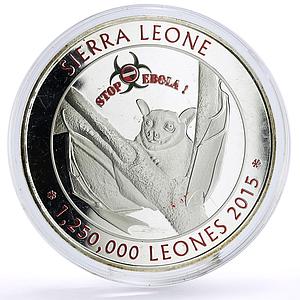 Sierra Leone 1250000 leones Stop Ebola Epidemic Series Flying Bat CuNi coin 2015