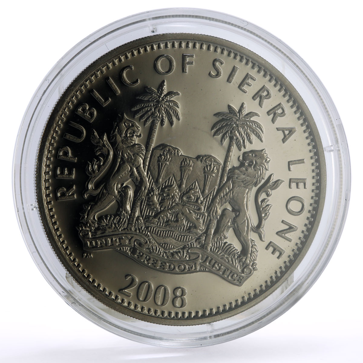 Sierra Leone set of 4 coins Wildlife Nocturnal Animals Fauna silver coins 2008