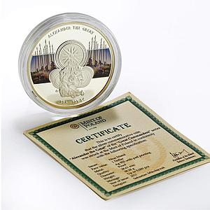 Niue 1 dollar Great Commanders Alexander the Great colored silver coin 2011