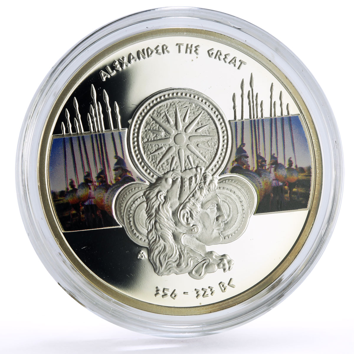 Niue 1 dollar Great Commanders Alexander the Great colored silver coin 2011