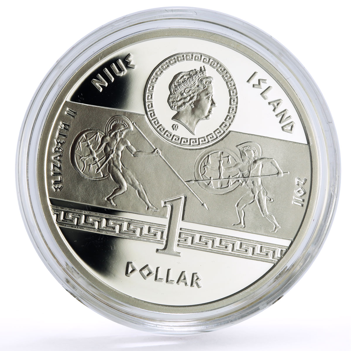 Niue 1 dollar Great Commanders Alexander the Great colored silver coin 2011