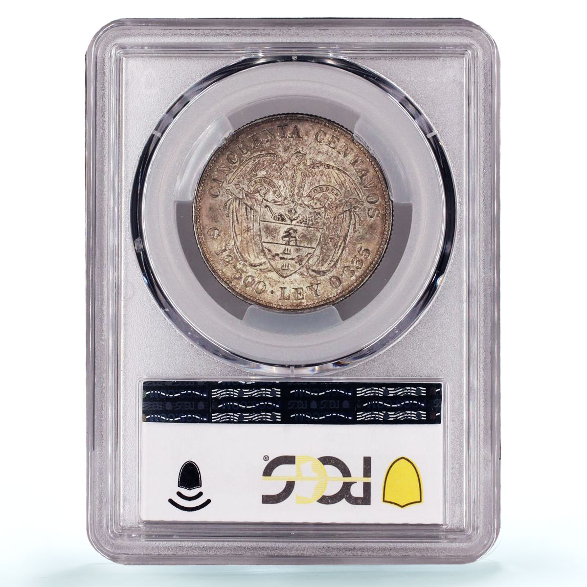 Colombia 50C Columbus America Discovery Right A KM-187.2 AU58 PCGS Ag coin 1892