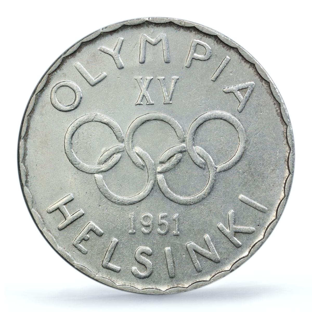 Finland 500 markaa Helsinki Winter Olympic Games KM-35 MS64 PCGS Ag coin 1951