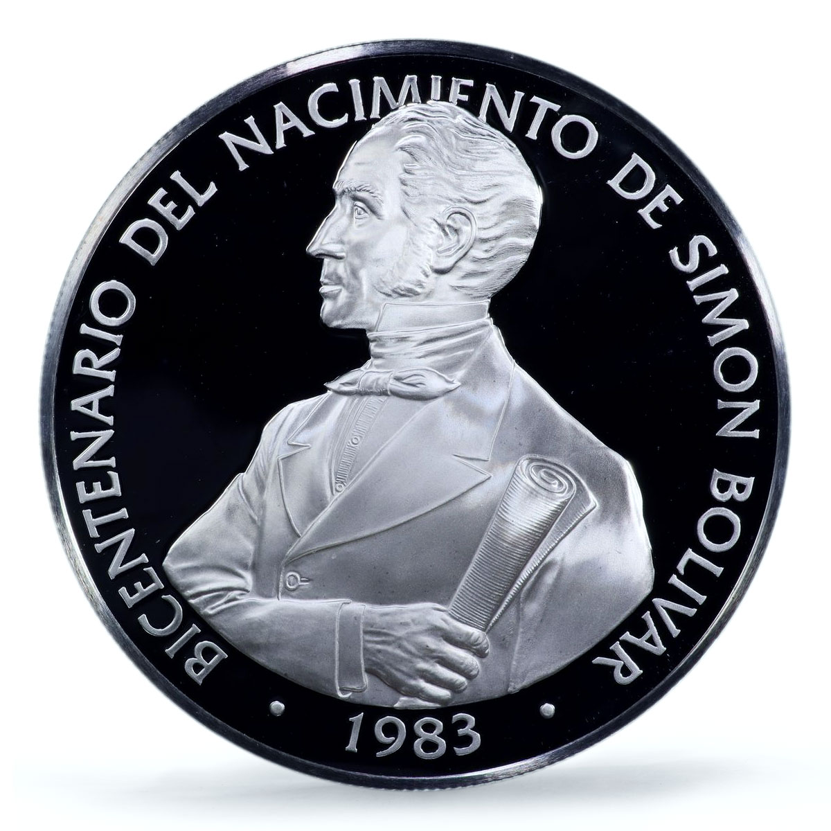 Panama 20 balboas Simon Bolivar 200th Birth Politics PR70 PCGS silver coin 1984