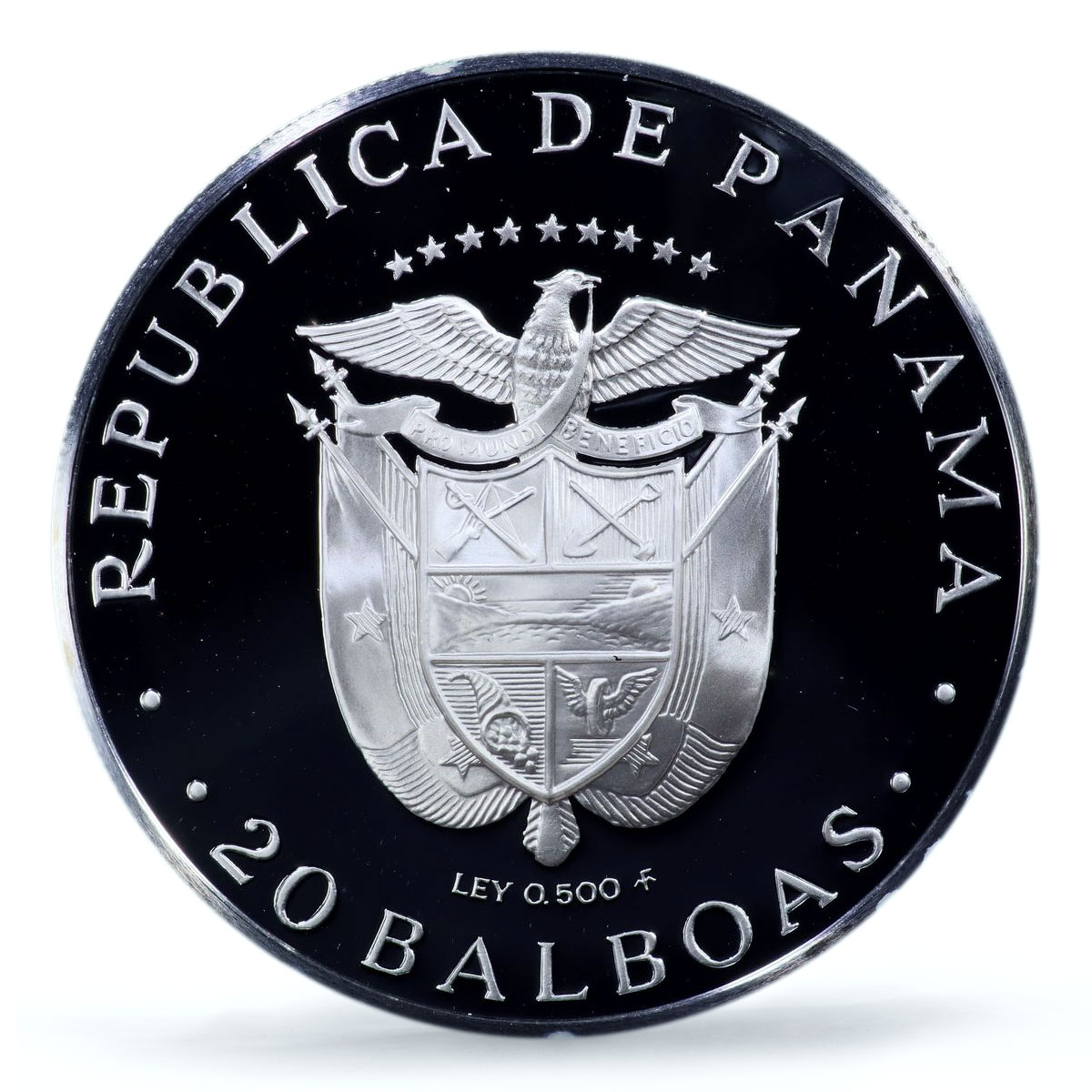 Panama 20 balboas Simon Bolivar 200th Birth Politics PR70 PCGS silver coin 1984