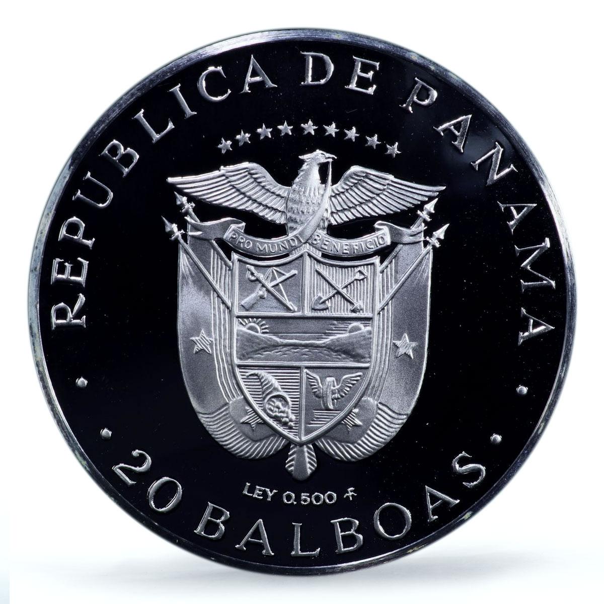 Panama 20 balboas Simon Bolivar Libertador Politics PR70 PCGS silver coin 1981