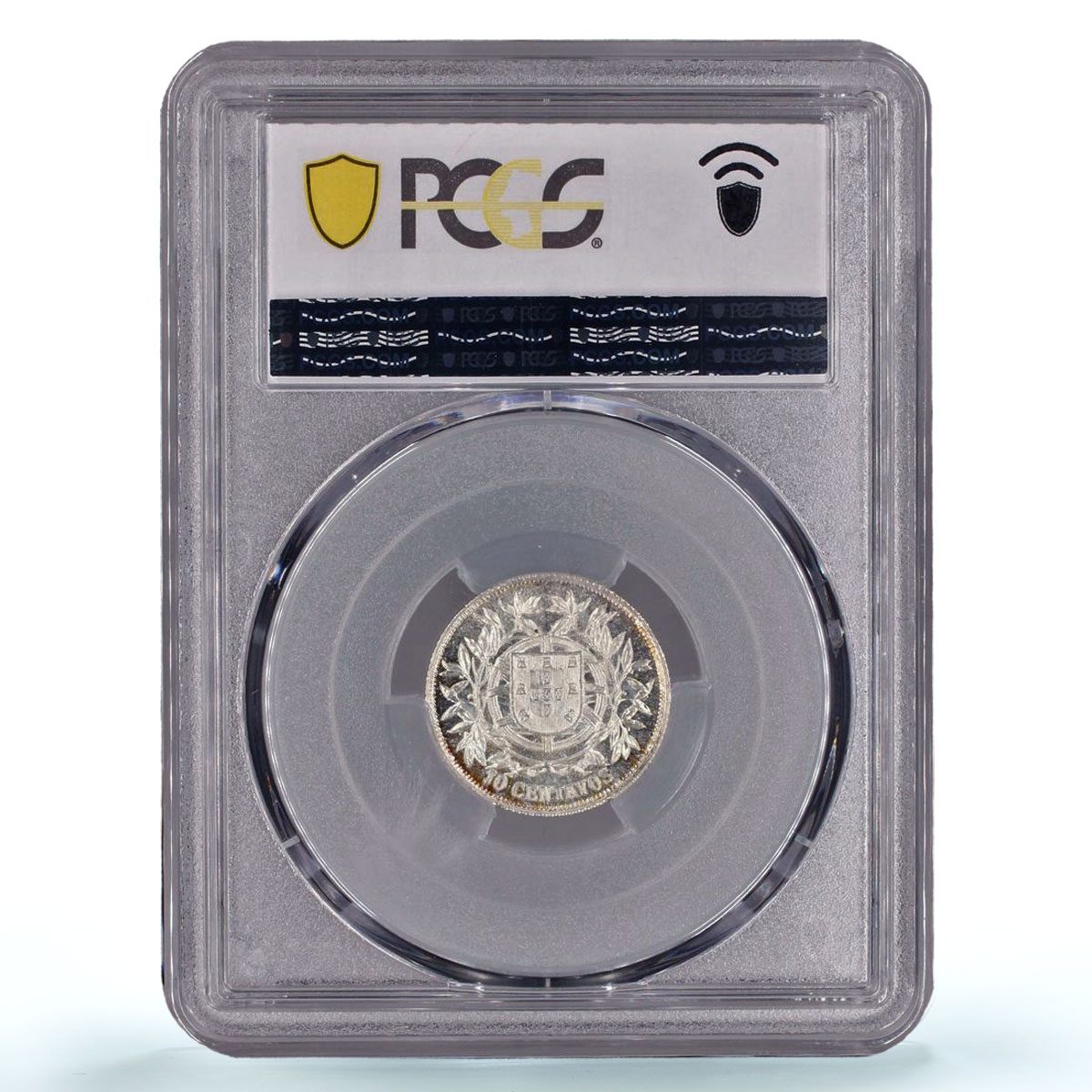 Portugal 10 centavos Regular Coinage Liberty Head KM-563 MS63 PCGS Ag coin 1915