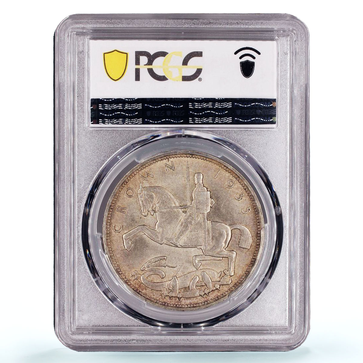Great Britain 1 crown George V Saint George KM-842 MS63 PCGS silver coin 1935