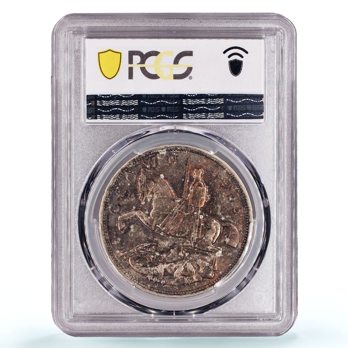 Great Britain 1 crown George V Saint George KM-842 MS63 PCGS silver coin 1935