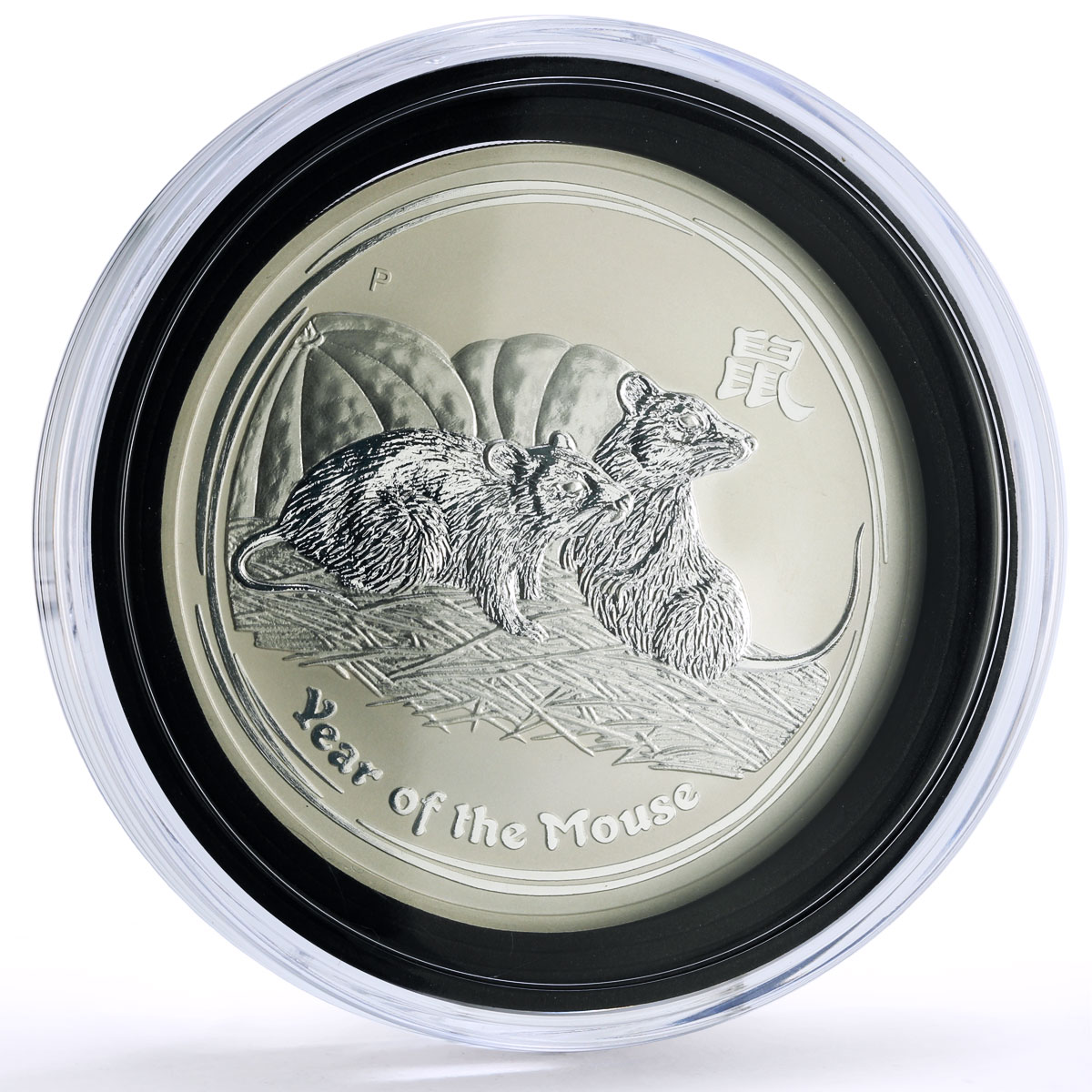 Australia 10 dollars Lunar Calendar II Year of the Mouse 10 OZ silver coin 2008