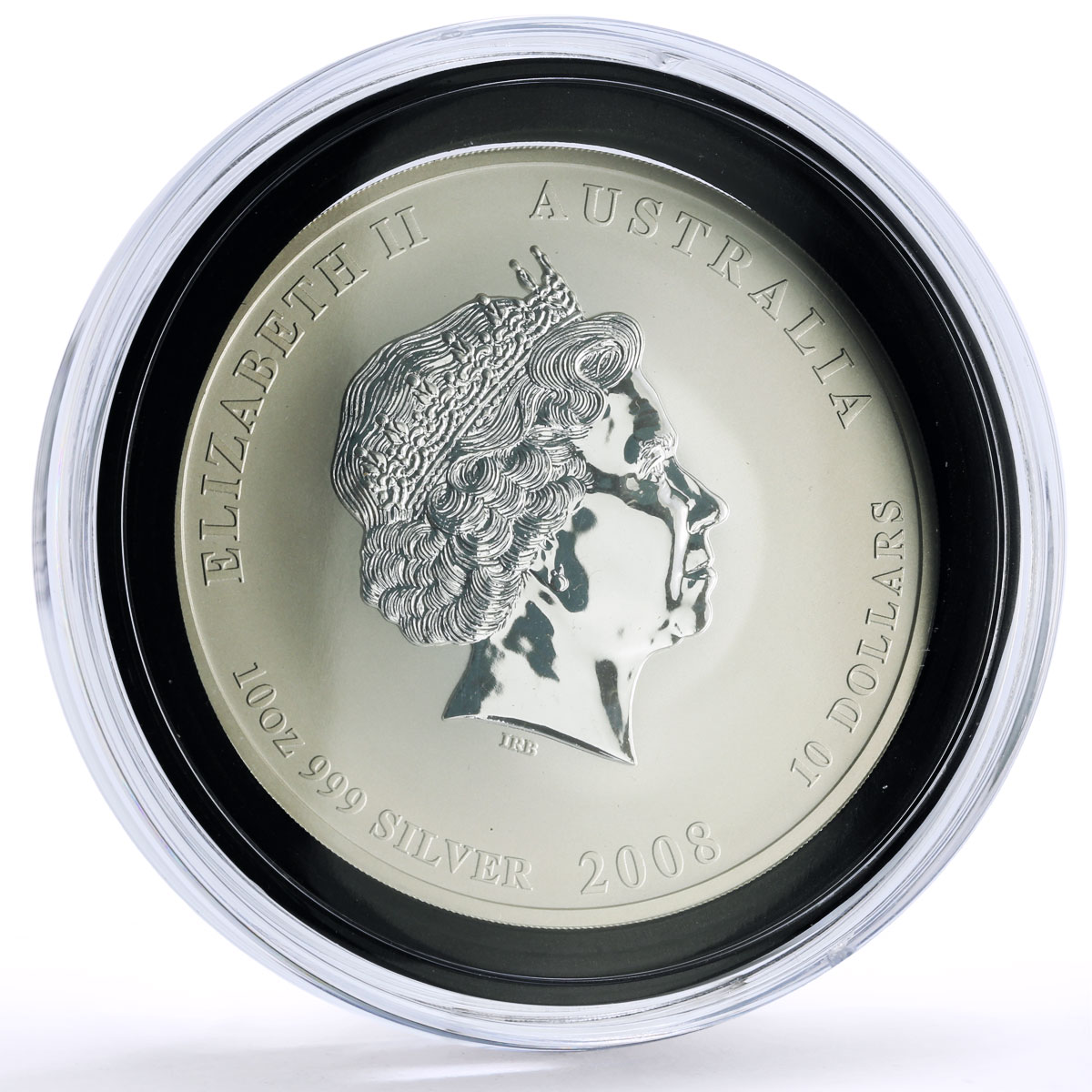 Australia 10 dollars Lunar Calendar II Year of the Mouse 10 OZ silver coin 2008