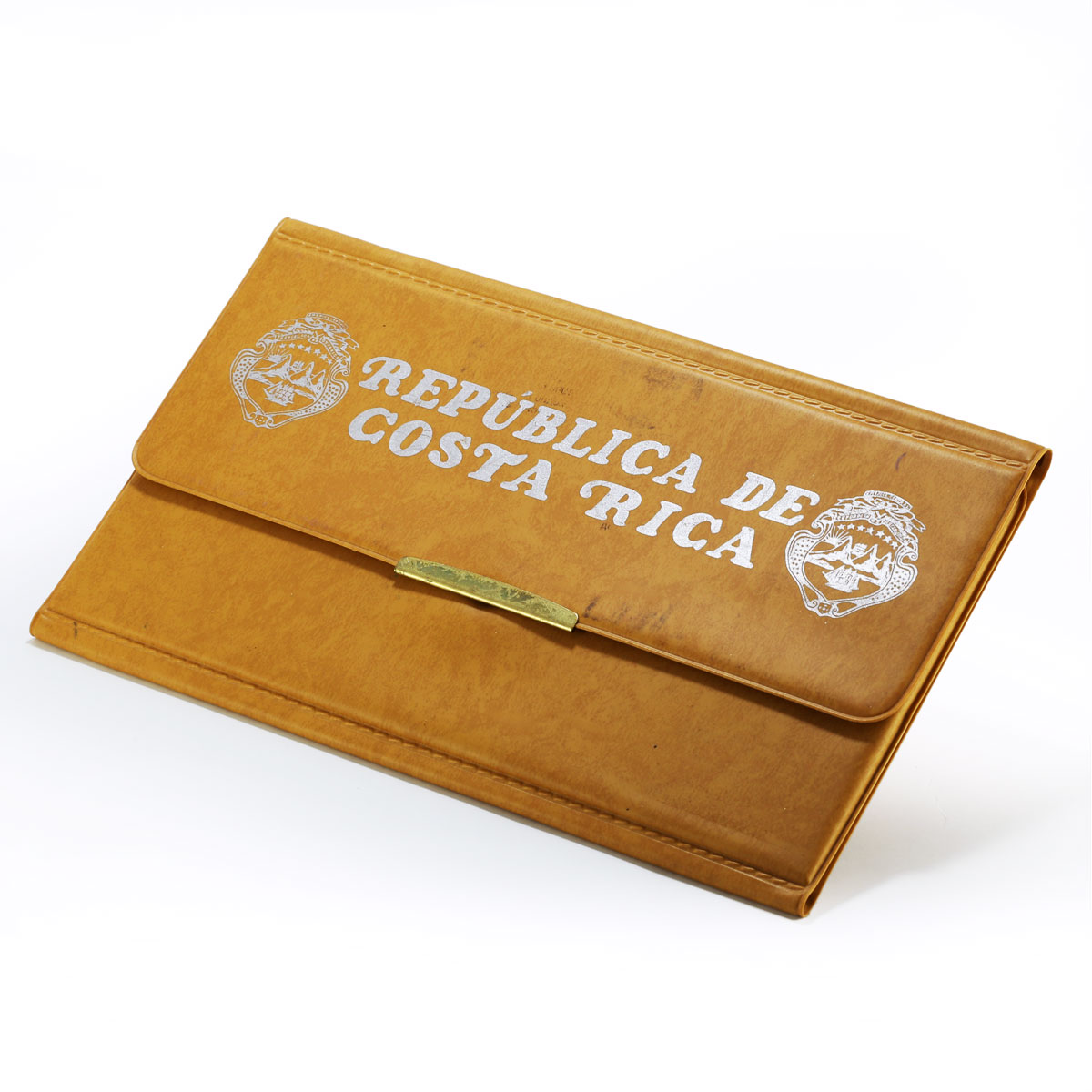 Costa Rica Wallet Case with a CoA for 5 coins Regular Coinage NO COINS 1969