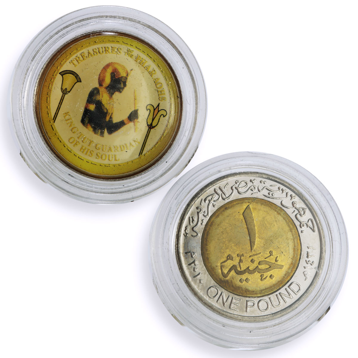 Egypt set of 10 tokens Ancient Treasures Pharaohs bimetal coins 2010