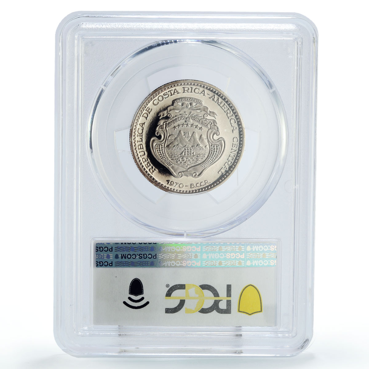 Costa Rica 5 colones Coronado New Carthage Founding PR68 PCGS silver coin 1970