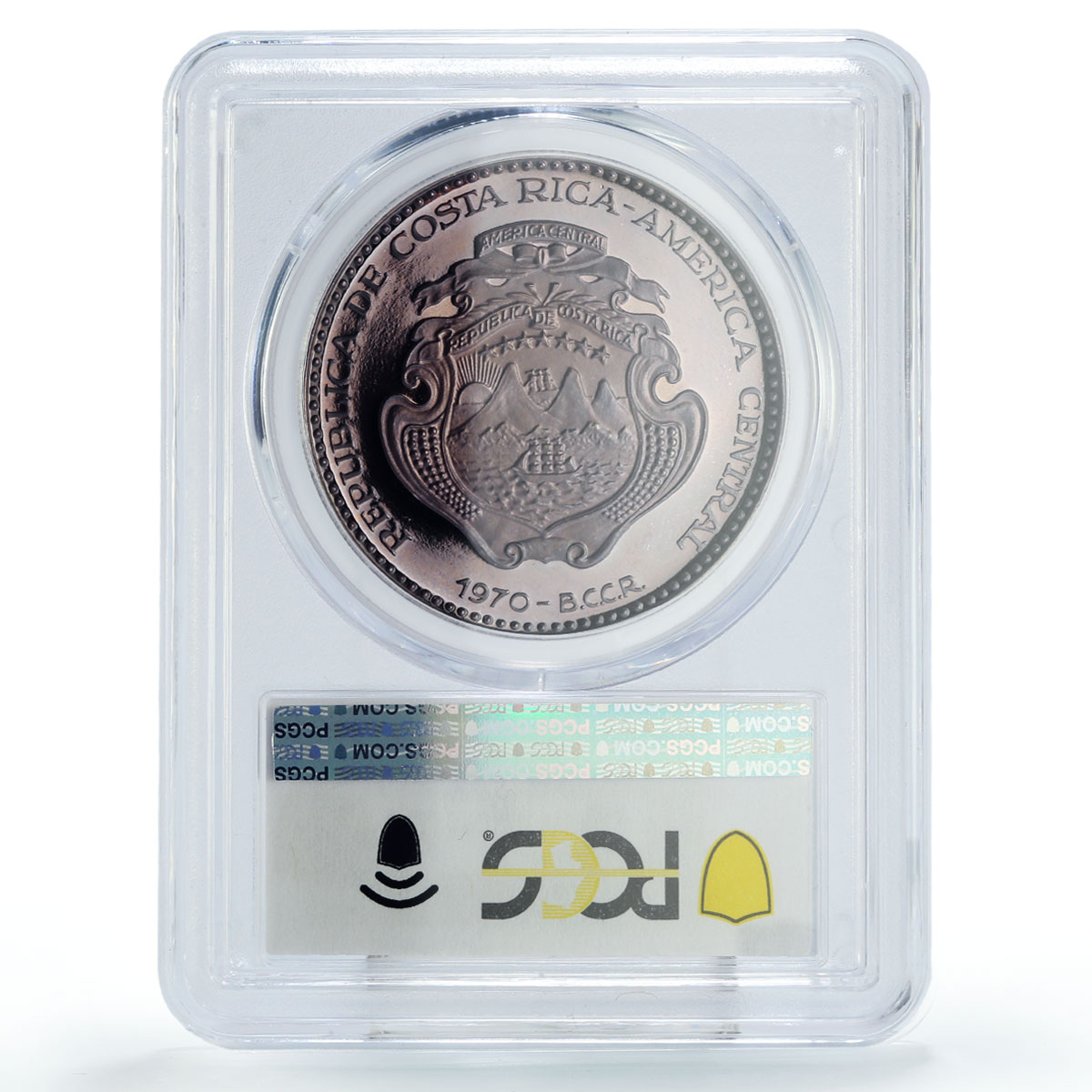 Costa Rica 10 colones Central American Unification Attemp PR67 PCGS Ag coin 1970