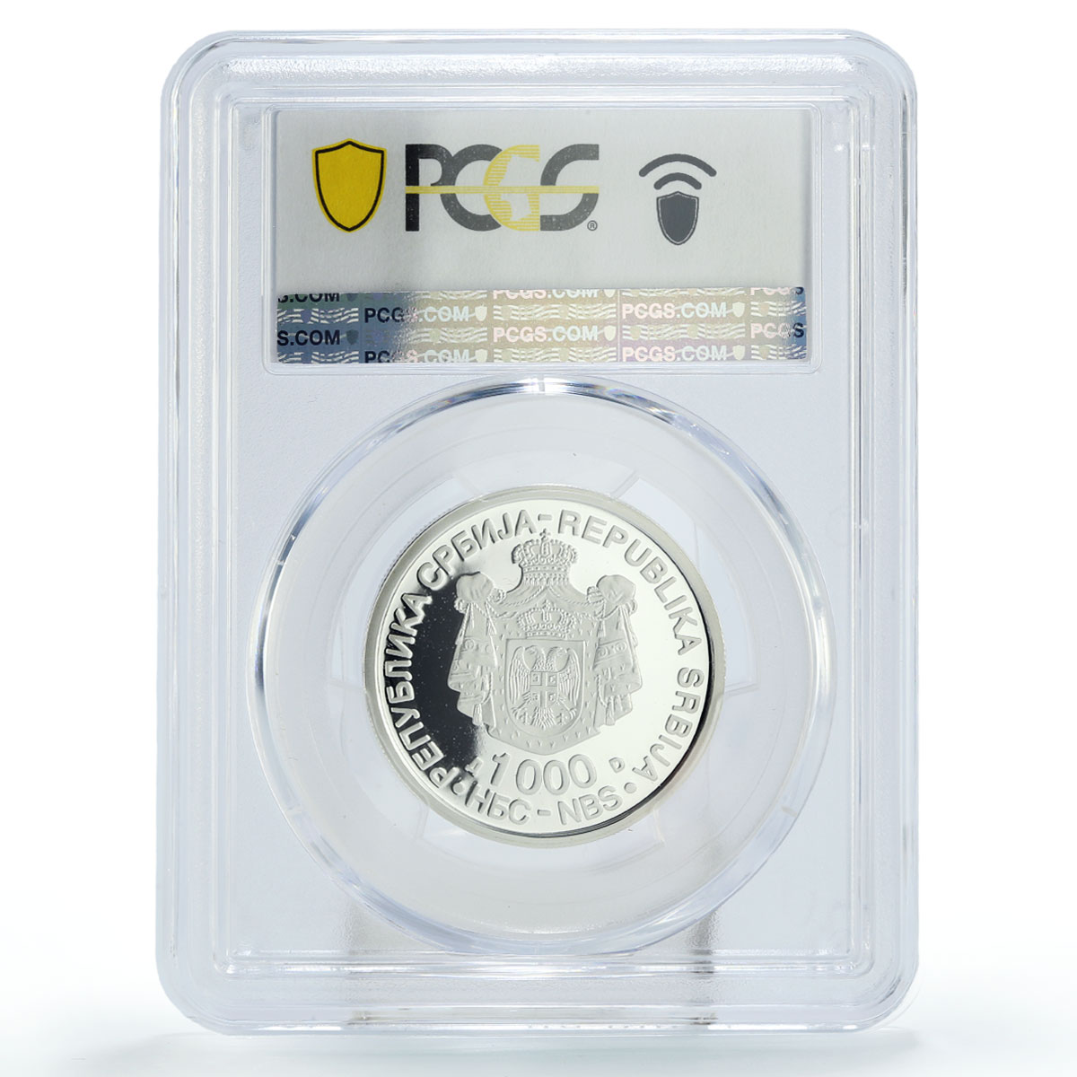 Serbia 1000 dinara Inventor Nicola Tesla Science PR68 PCGS silver coin 2006