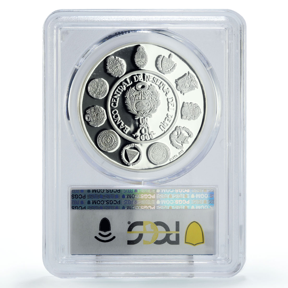 Peru 1 sol Ibero-American Hombre Caballo Man Horse PR69 PCGS silver coin 2000