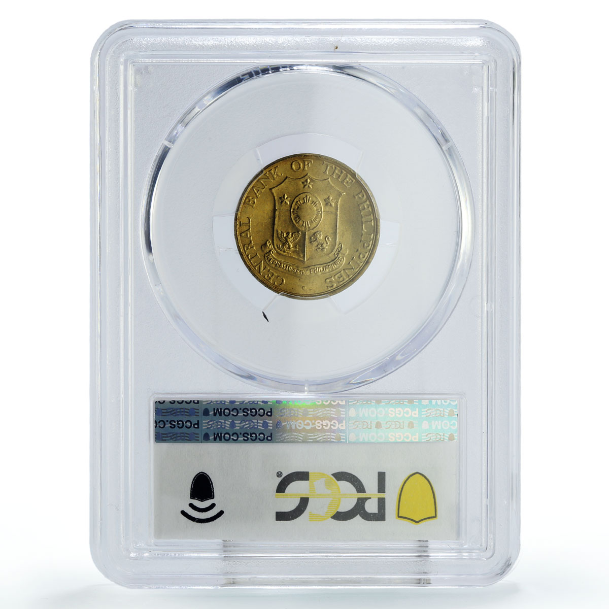 Philippines 5 centavos Regular Coinage Liberty KM-187 MS66 PCGS brass coin 1964