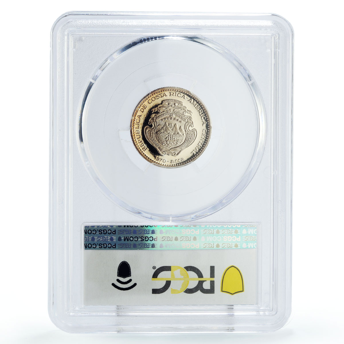 Costa Rica 2 colones Central Bank 20th Anniversary PR67 PCGS silver coin 1970