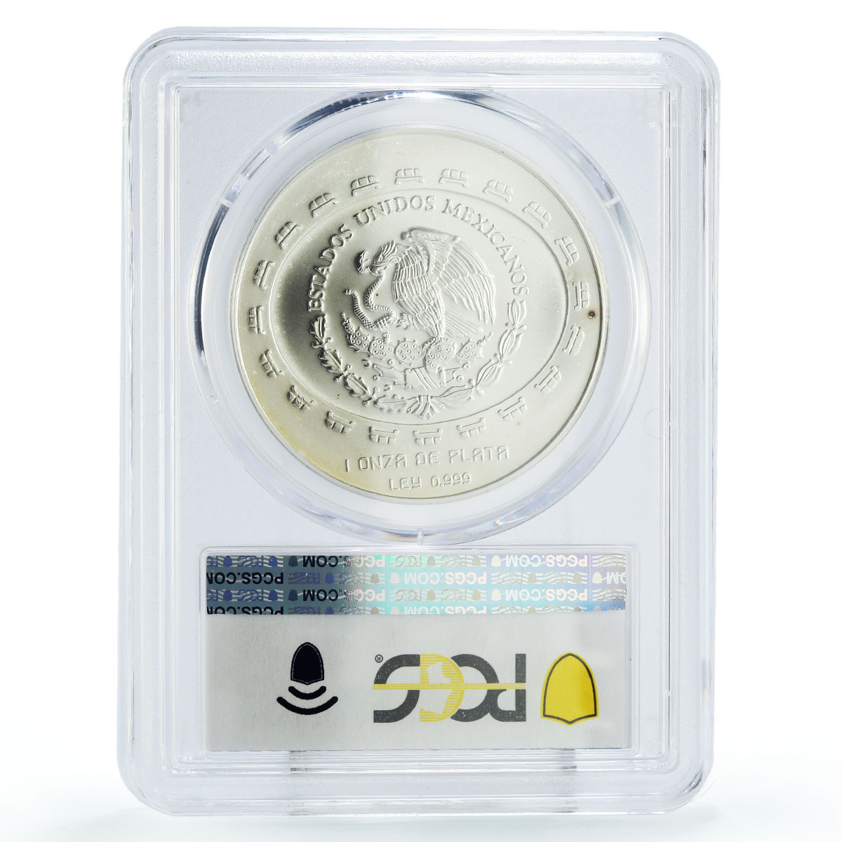 Mexico 5 pesos Precolombina Disco Muerte Death Disc MS67 PCGS silver coin 1998