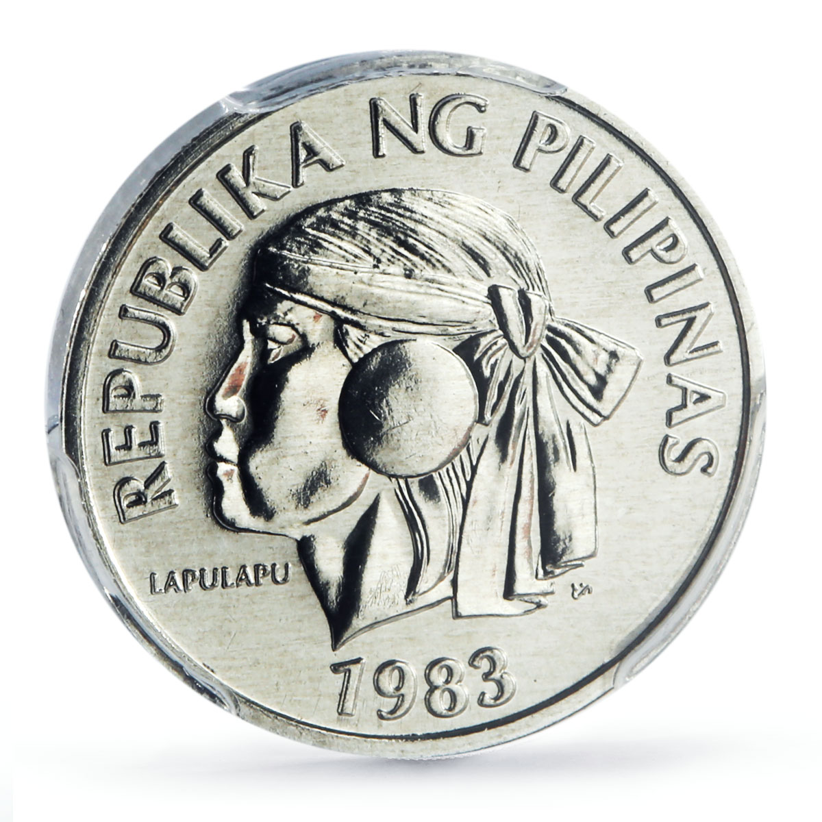 Philippines 1 sentimo Regular Coinage Lapu Lapu KM-238 MS66 PCGS Al coin 1983