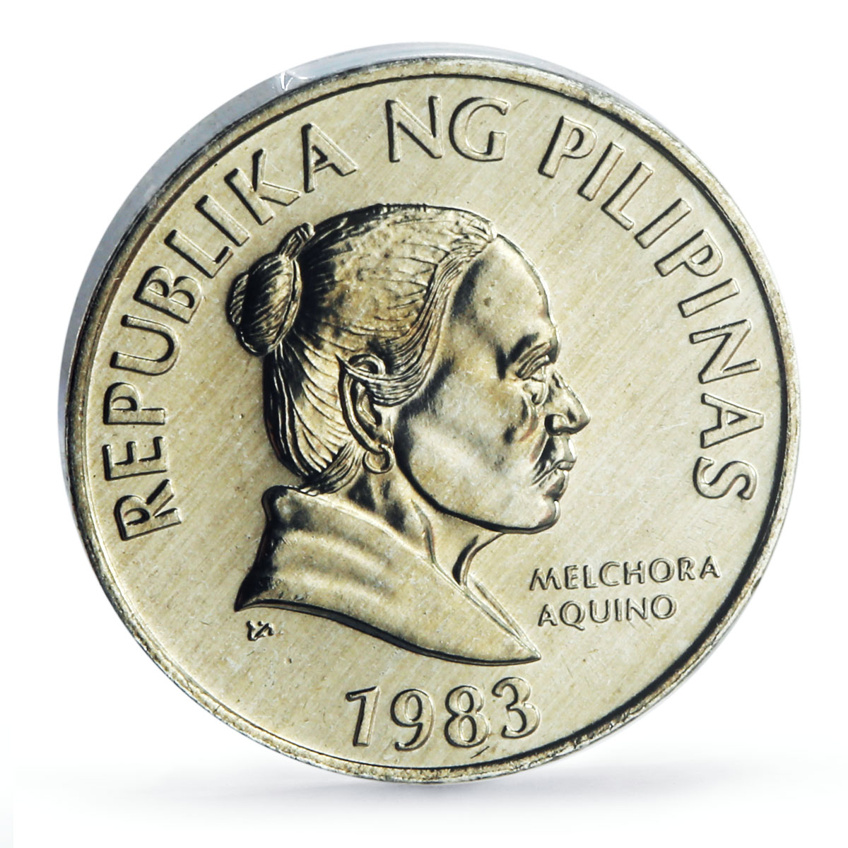 Philippines 5 sen Regular Coinage Melchora Aquino KM-239 MS66 PCGS Al coin 1983