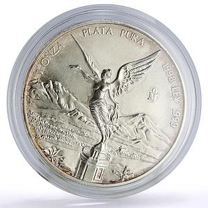 Mexico 1 onza Libertad Angel of Independence silver coin 1998