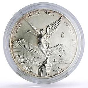 Mexico 1 onza Libertad Angel of Independence silver coin 1998