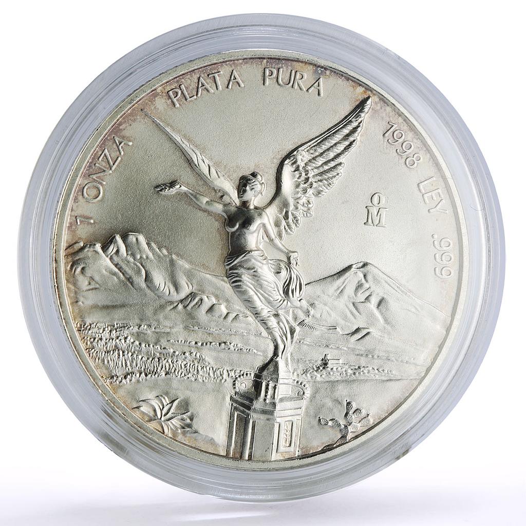 Mexico 1 onza Libertad Angel of Independence silver coin 1998