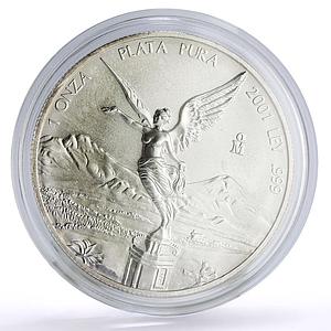 Mexico 1 onza Libertad Angel of Independence silver coin 2001