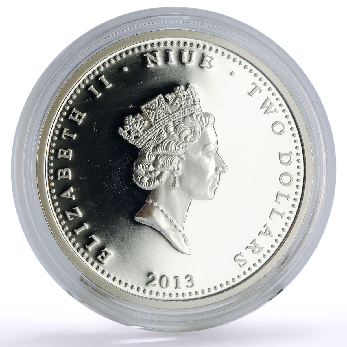 Niue 2 dollars Love is Precious Swallow Birds colored proof silver coin 2013