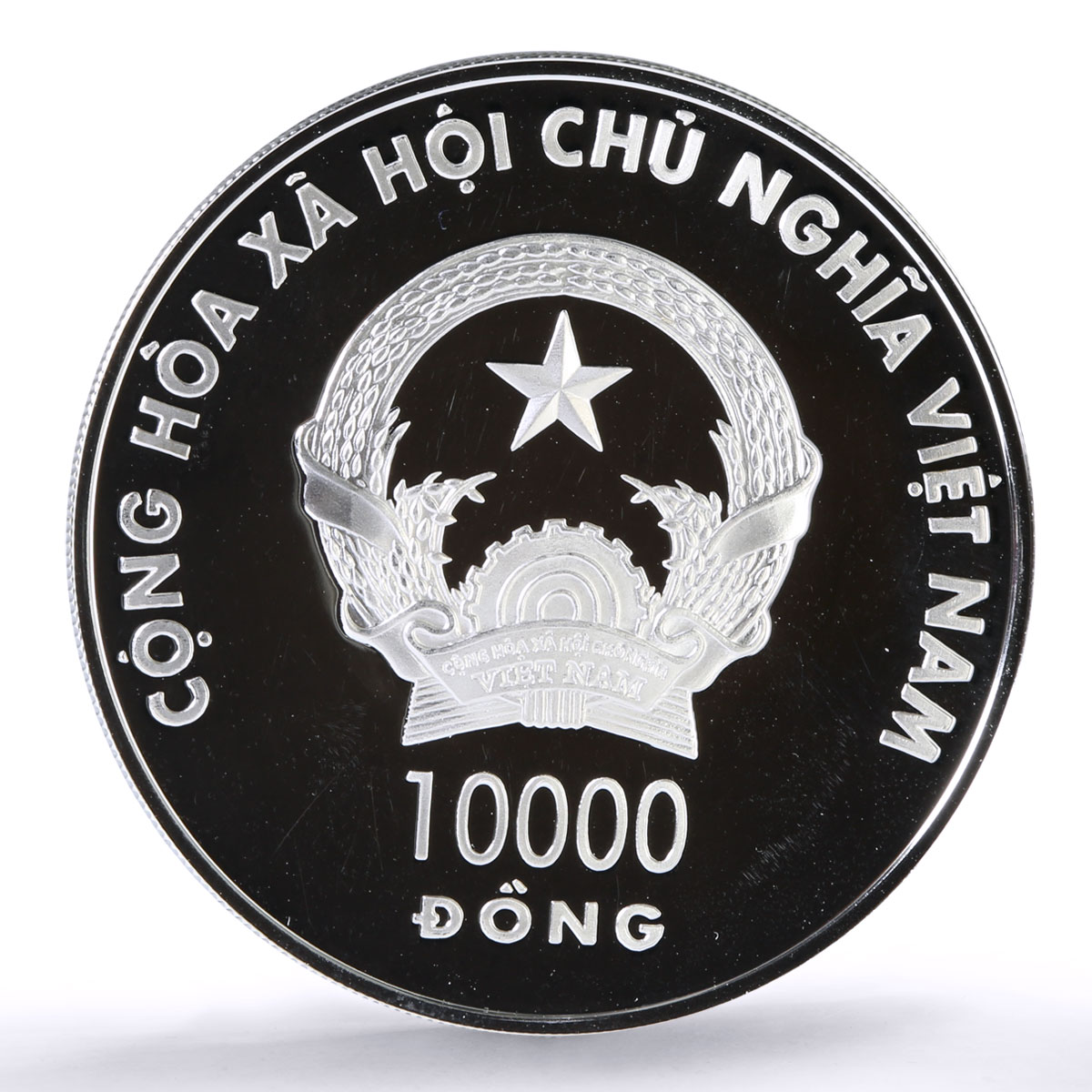 Vietnam 10000 dong Lunar Calendar Year of the Monkey Hologram silver coin 2004