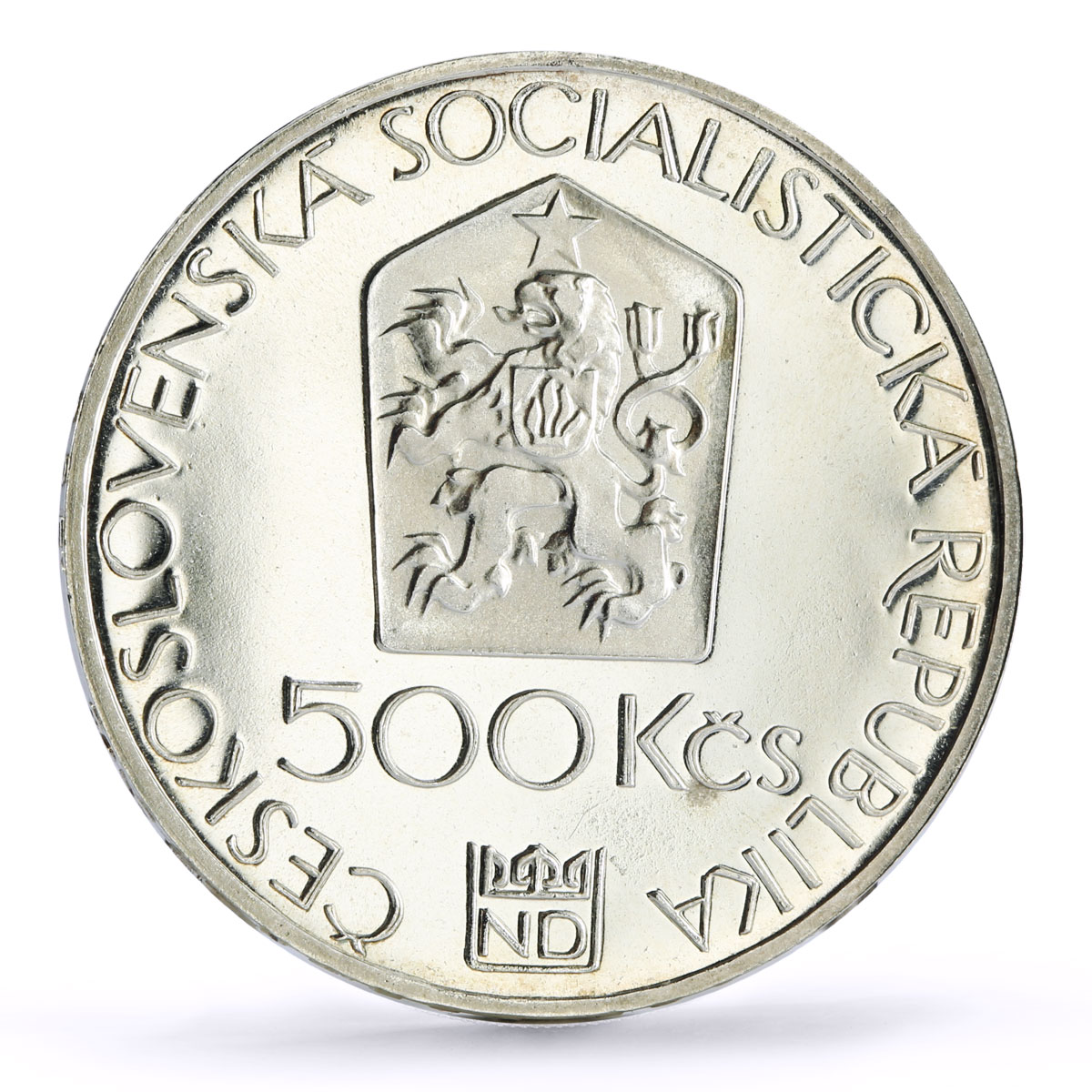 Czechoslovakia 500 korun Prague National Theater KM-112 proof silver coin 1983