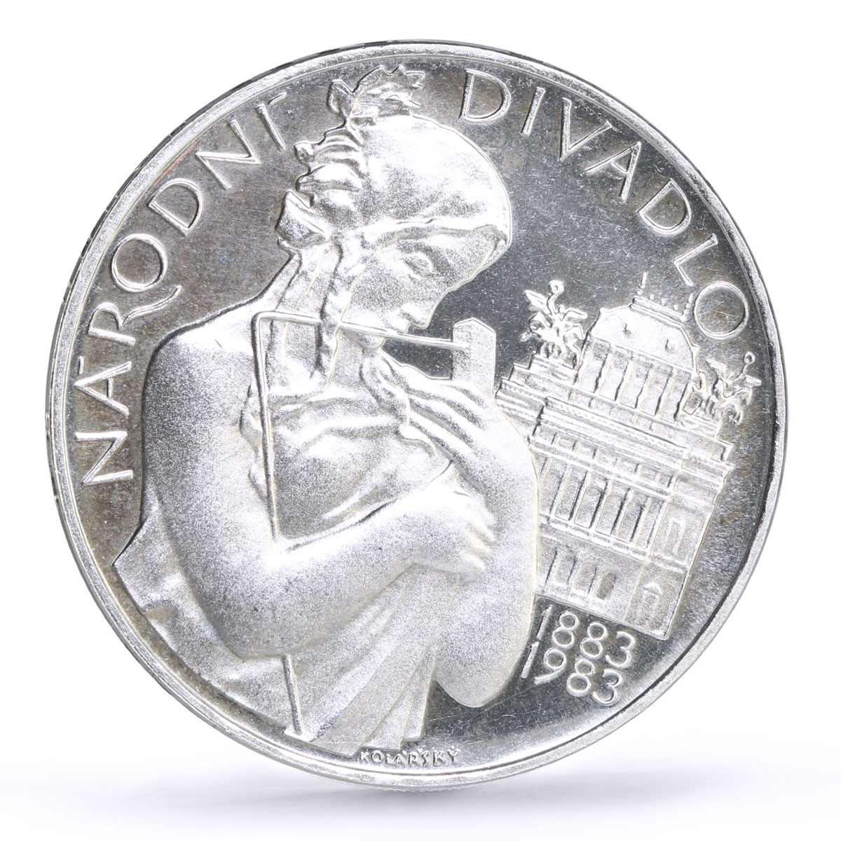 Czechoslovakia 500 korun Prague National Theater KM-112 proof silver coin 1983