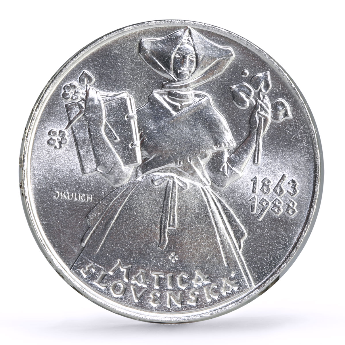 Czechoslovakia 500 korun Matica Slovenska Society Institute silver coin 1988