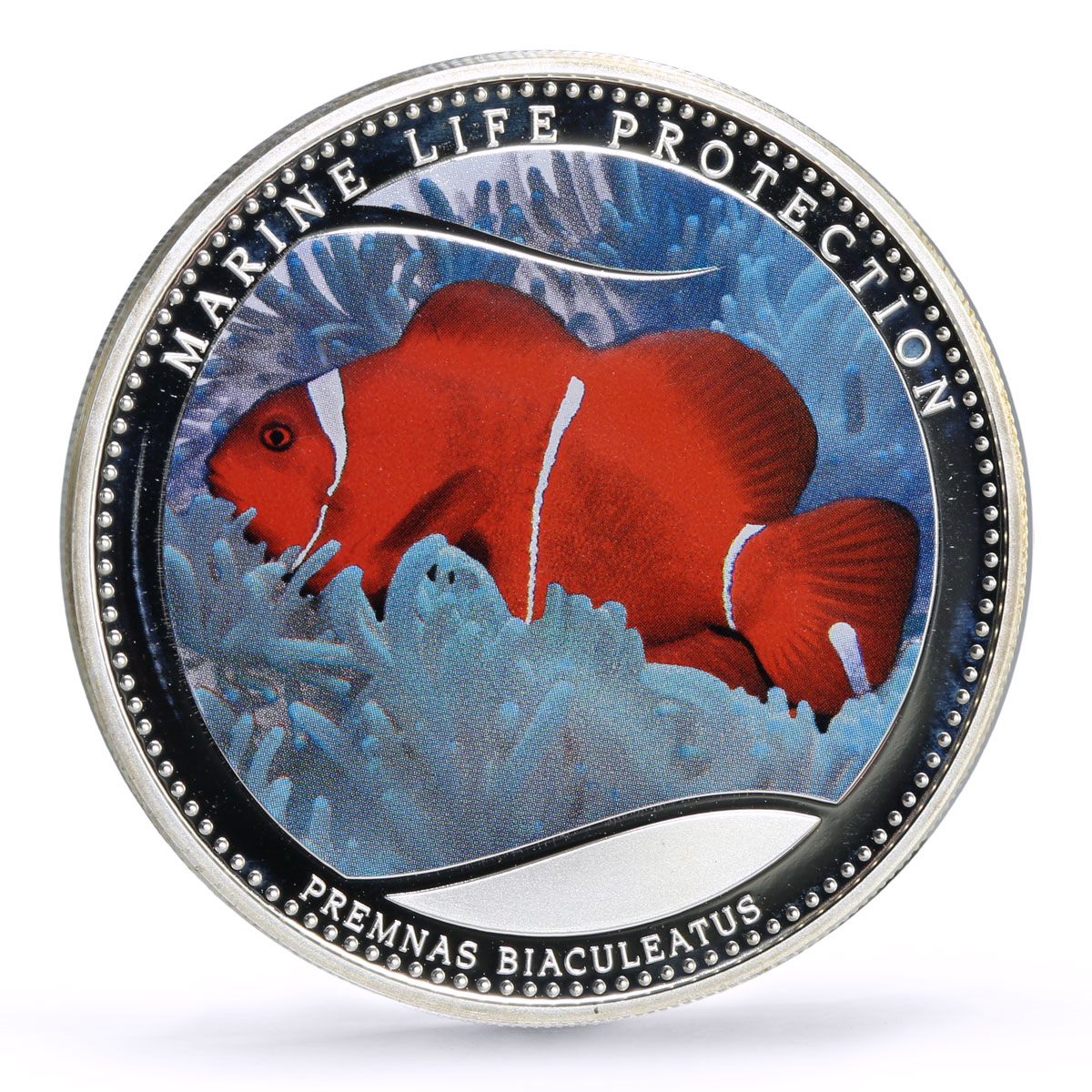 Palau 5 dollars Marine Life Protection Clownfish Fauna proof silver coin 2011