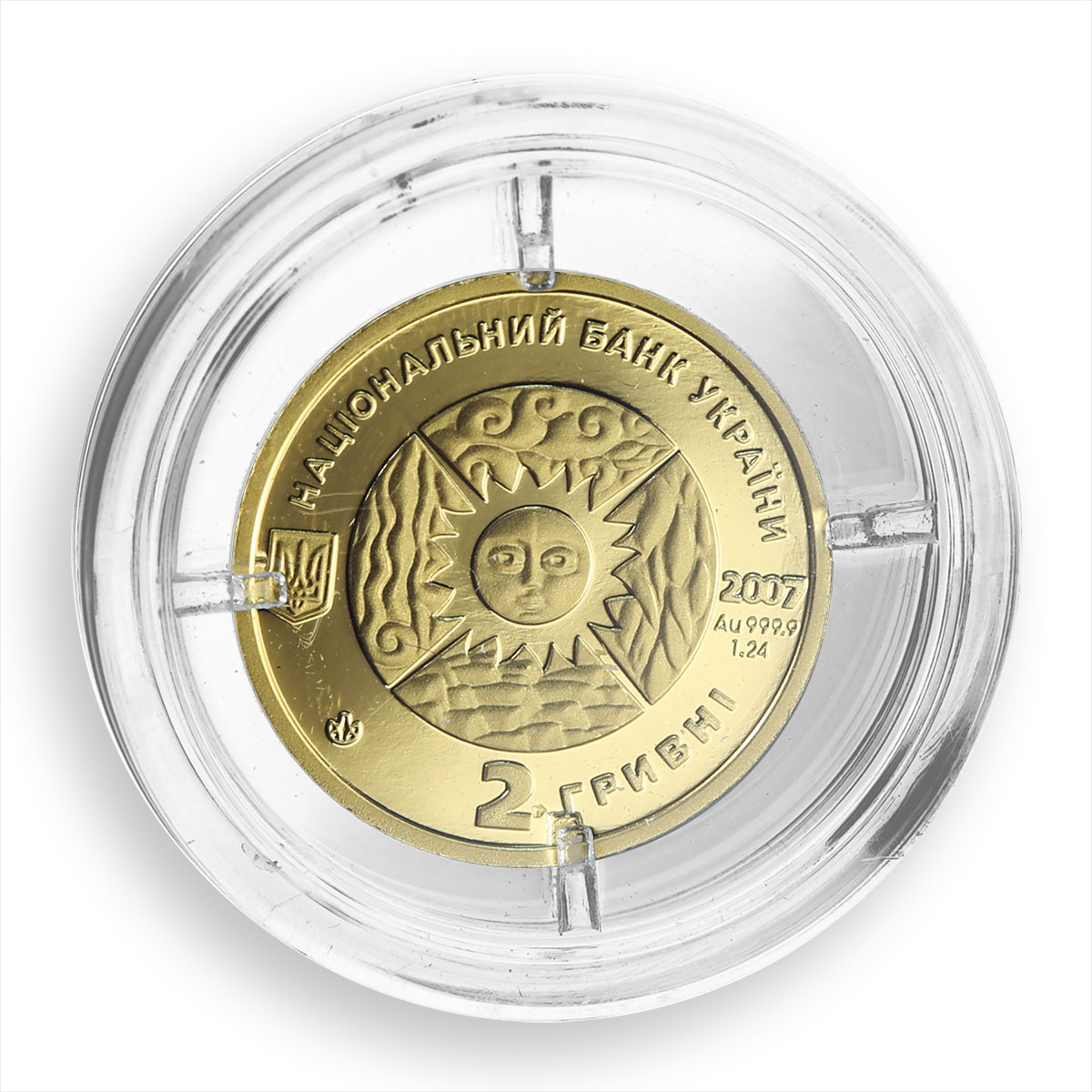 Ukraine 2 hryvnas Signs of the Zodiac Scorpio gold coin 2007