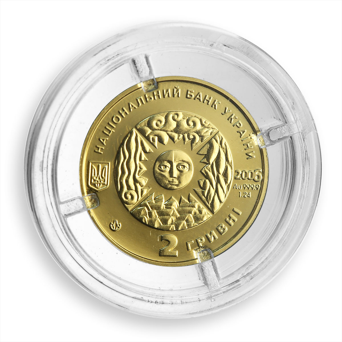 Ukraine 2 hryvnas Signs of the Zodiac Taurus gold coin 2006